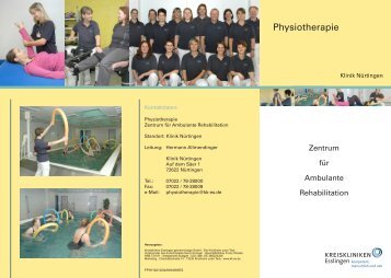 Physiotherapie Nürtingen (Flyer/PDF) - Kreiskliniken Esslingen