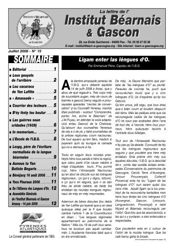 Mise en page 1 - Institut Béarnais Gascon