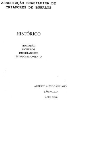 Histórico da ABCB - Associação Brasileira de Criadores de Búfalos