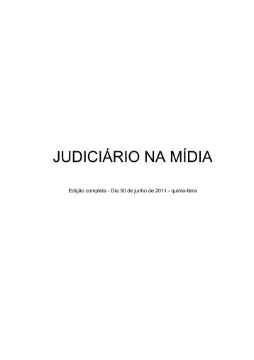 JUDICIÁRIO NA MÍDIA - O Globo