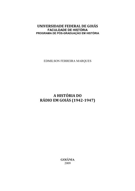 (1942-1947). Dissertação de Mestrado. - Pós-Graduação em ...