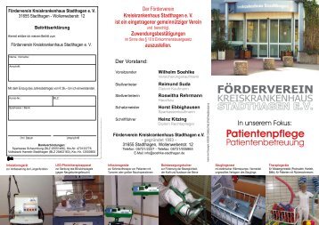 im Flyer - Kreiskrankenhaus Stadthagen