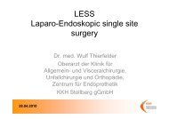 LESS Laparo-Endoskopic single site surgery - Kreiskrankenhaus ...