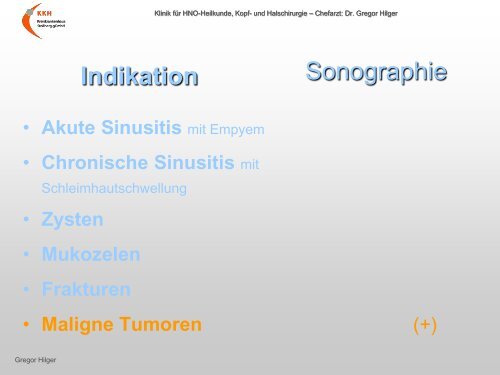 Ultraschall â Workshop B-Sonographie der NNH im Vergleich mit ...