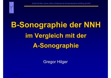 B-Sonographie der NNH - Kreiskrankenhaus Stollberg gGmbH