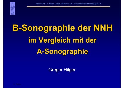 B-Sonographie der NNH - Kreiskrankenhaus Stollberg gGmbH