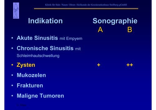 B-Sonographie der NNH - Kreiskrankenhaus Stollberg gGmbH