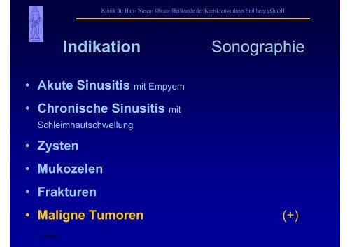 B-Sonographie der NNH - Kreiskrankenhaus Stollberg gGmbH