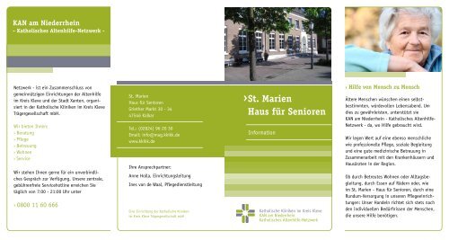 St. Marien Haus für Senioren - Katholische Kliniken im Kreis Kleve