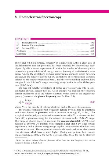 8. Photoelectron Spectroscopy