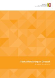 Fachanforderungen Deutsch - Neuere deutsche Literatur und Medien