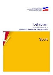 Sport (Sek II, GY/GS) - Lehrpläne - Lernnetz.de