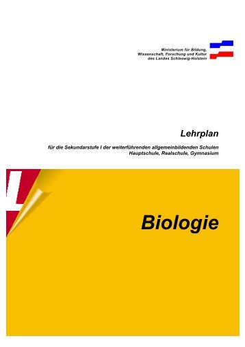 Sekundarstufe Lehrplan Biologie - Lehrpläne