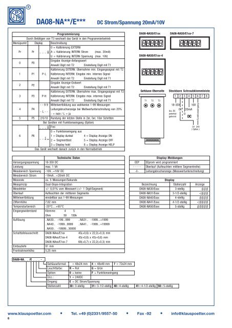 Digitalinstrumente: Komplettliste