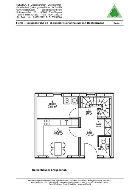 3-Zimmer-Reihenhäuser mit Dachterrasse - KLEEBLATT ...