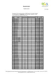 Bauzeitenplan - Wohnungsgenossenschaft Kleefeld-Buchholz eG