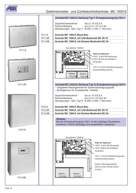 Produktkatalog 2008/2009 - ABI Sicherheitssysteme GmbH