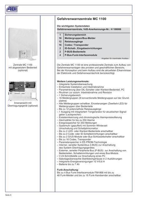 Produktkatalog 2008/2009 - ABI Sicherheitssysteme GmbH