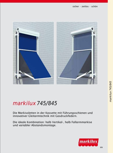 So lässt sich die markilux 730 anbringen - Kleier Jalousien GmbH