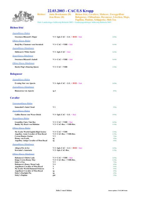 22.03.2003 - CAC/LS Kropp