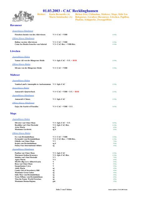 01.03.2003 - CAC Recklinghausen