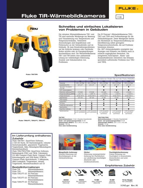 Fluke TiR-Wärmebildkameras