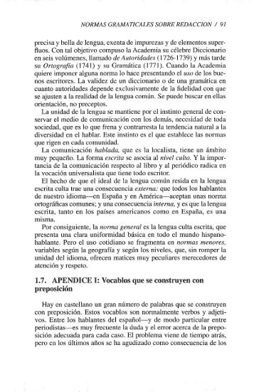 normas gramaticales sobre redacción / 91 - Centro de Publicaciones