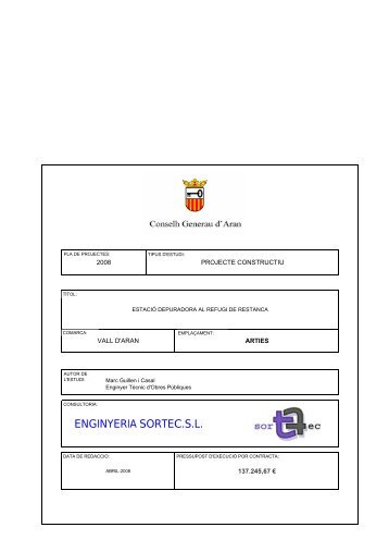 Projecte (.pdf) - Conselh Generau d'Aran