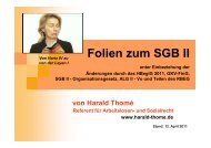 Folien zum SGB II - Verein für Sozialberatung