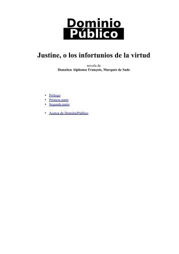 Justine, o los infortunios de la virtud - Dominio Público