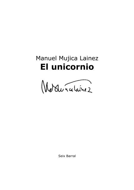 El unicornio - Lengua, Literatura y Comunicación Cuarto año