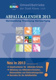 ABFALLKALENDER 2013 - in Kleve