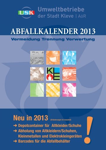 ABFALLKALENDER 2013 - in Kleve