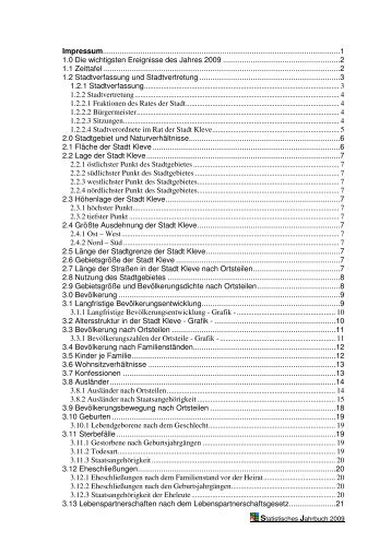 statistisches Jahrbuch 2009 PDF 900 KB - in Kleve