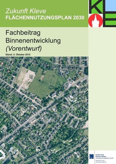 Fachbeitrag Binnenentwicklung (Vorentwurf) Zukunft Kleve - in Kleve