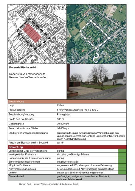 Fachbeitrag Binnenentwicklung (Vorentwurf) Zukunft Kleve - in Kleve