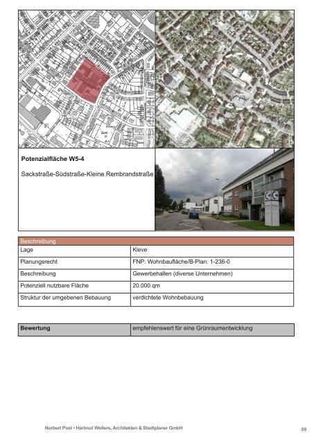 Fachbeitrag Binnenentwicklung (Vorentwurf) Zukunft Kleve - in Kleve