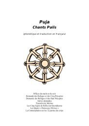 Puja Chants Palis - Le Dhamma de la Forêt