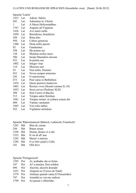 I Latein Und Romanische Sprachen Kennfarbe Rosa romanische sprachen kennfarbe rosa