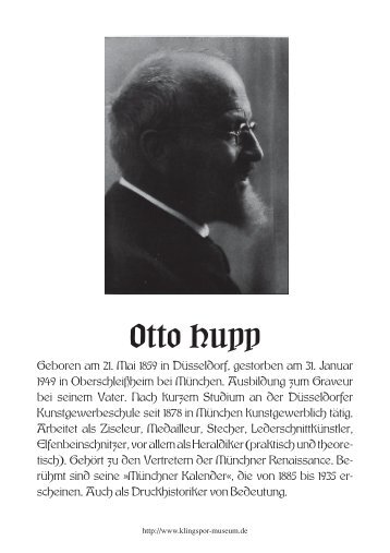 Otto Hupp - Klingspor Museum