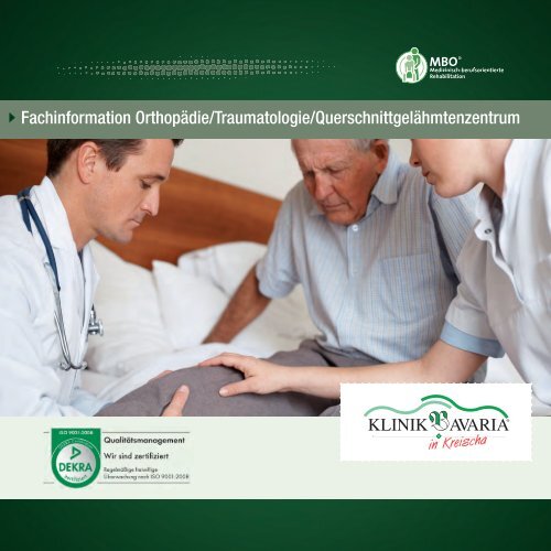 Fachinformation Orthopädie/Traumatologie ... - Klinik Bavaria