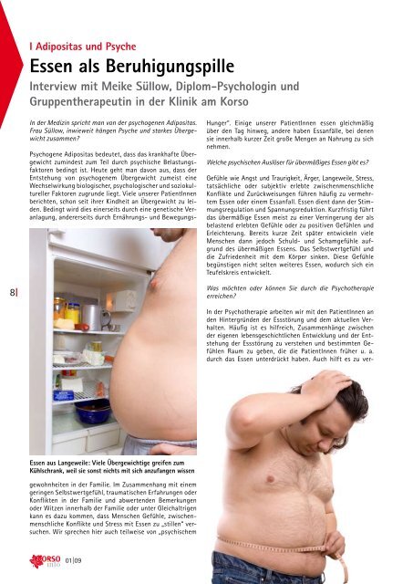 Therapie der psychogenen Adipositas - Klinik am Korso gGmbH