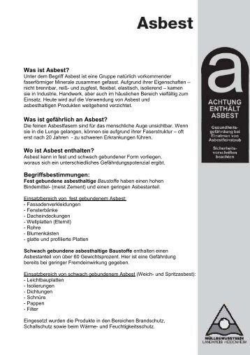 Asbest 2012 - Kreisabfallwirtschaftsbetrieb