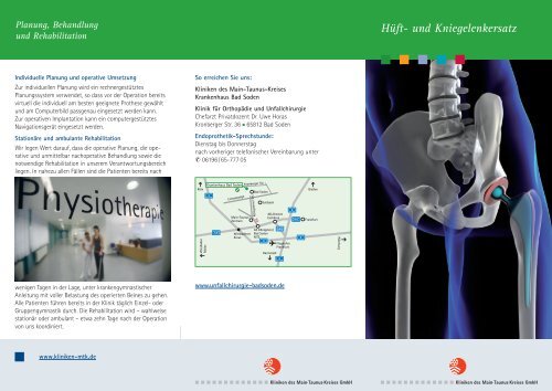 Unser Patienten-Flyer "Hft- und Kniegelenkersatz" - Kliniken des MTK