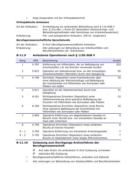 Qualitätsbericht 2010 - im Klinikum Oldenburg