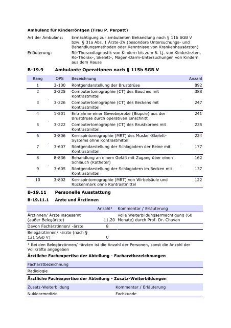 Qualitätsbericht 2010 - im Klinikum Oldenburg