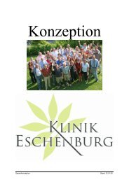 Gesamtkonzeption Stand: 01.01.09 - Klinik Eschenburg