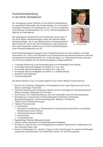 PDF Dokument Facharztweiterbildung - Klinik Öschelbronn