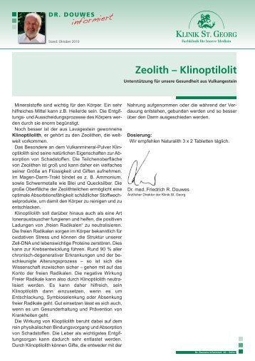 Zeolith â Klinoptilolit - Klinik St. Georg