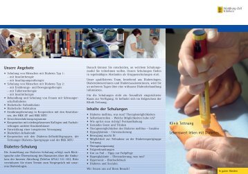 Flyer Diabetes, PDF-Version, ca 500 KB - Klinik Tettnang